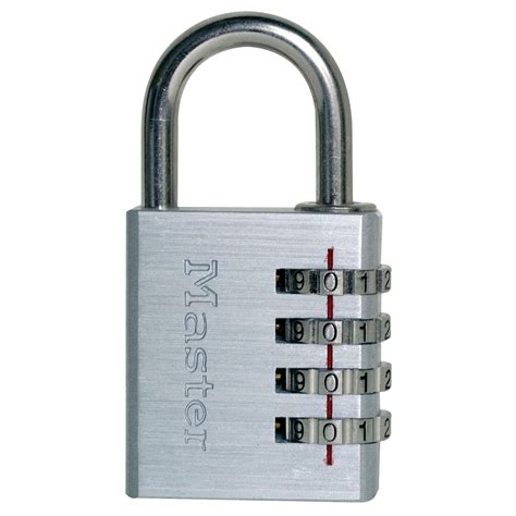 master lock steel  digit resettable combination open shackle padlock