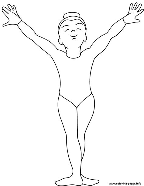coloring pages  kids gymnastics simplee coloring page printable