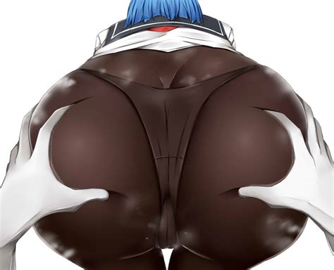 Terakoya Original 1girl Ass Ass Focus Ass Grab Blue