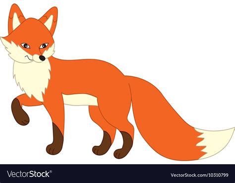 vector cartoon cute orange and brown fox download a free preview or