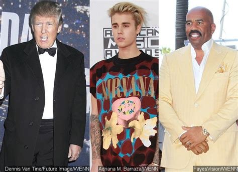 donald trump justin bieber and more celebs react to steve harvey s