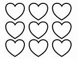 Heart Coloring Pages Printable Small Hearts Color Kids Para Colorir Valentines Printabl Desenhos sketch template