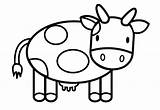 Cow Coloring Cartoon Pages Cows Draw Kids Color Drawing Animal Colouring Baby Printable Print Moo Clipart Cliparts Cute Netart Library sketch template