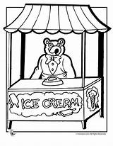 Ice Cream Shop Coloring Kids Pages Drawing Stand Parlor House Color Jr Printable Print Getdrawings Woo Activities Printer Send Button sketch template