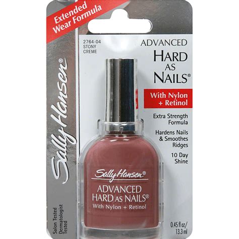 sally hansen advanced hard  nails nail color stony creme
