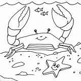 Crab Coloring Pages Colouring Coloring4free Sebastian Underwater Printable Picolour Color Getcolorings sketch template