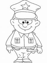 Jobs Coloring Pages Police Printable Officer sketch template