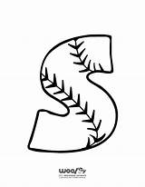 Baseball Letters Alphabet Printable Letter Softball Coloring Crafts Pages Sports Decor Jr Printables Clip Clipart Decorations Print Craft Activities Kids sketch template