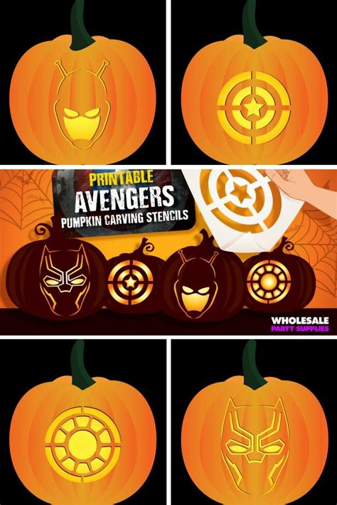 20 Pumpkin Carving Templates Marvel