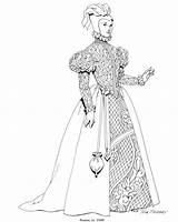 Renaissance Clothing Coloring Kids Pages Mode Costumes Fun Oude Votes sketch template