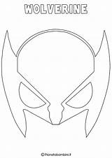 Colorare Maschere Supereroi Maschera Wolverine Thor Pianetabambini Carnaval Mascaras Máscaras sketch template