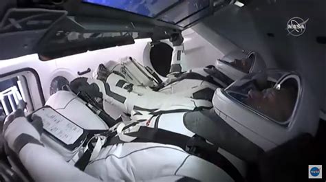 crew seats rotated  launch position commercial crew program