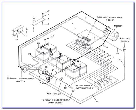 club car  volt battery wiring diagram