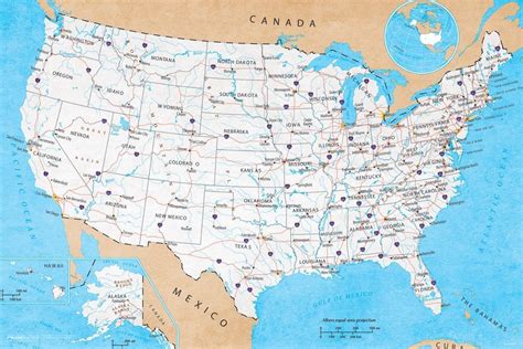 map  united states usa roads highways interstate system travel
