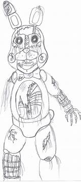 Coloring Withered Freddy Fnaf Nights Crossovergamer Animatronics Foxy sketch template