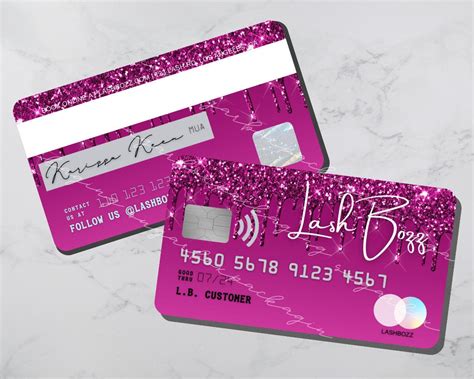 diy credit card business cards canva template etsy glitter business cards pink business
