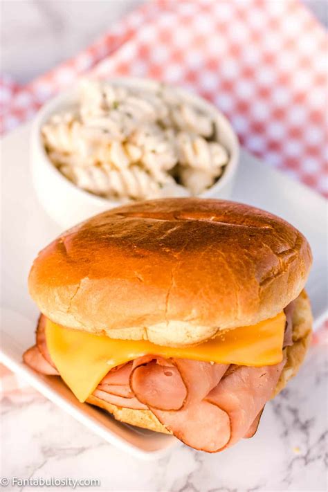 top  easy hot ham  cheese sandwiches