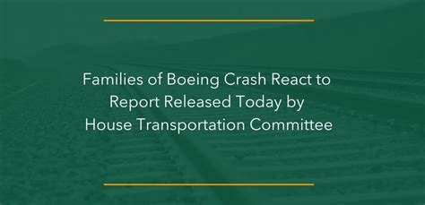 families of boeing crash react to report released today by house