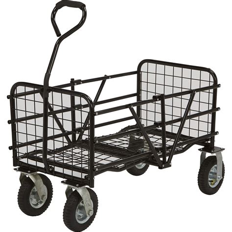 strongway steel folding utility cart  lb capacity inl   inw northern tool