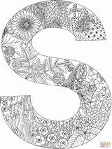 Letter Coloring Pages Letters Adult Printable Mandala Plants Alphabet Kids Abc Template Print Cool Ages Drawing Zentangle Animals Choose Board sketch template