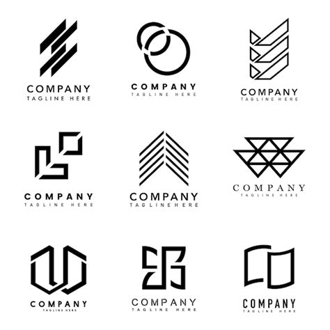vector set  company logo design ideas vector