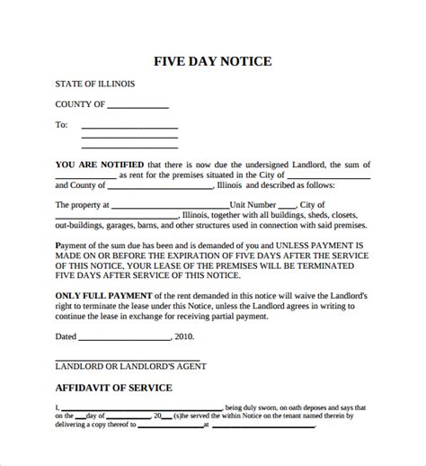 eviction notice template maryland