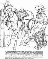Coloring Pages Horse Book West Cowboys Old Western Cowboy Wild Color Drawings Dover Publications Big Doverpublications sketch template