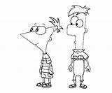 Ferb Phineas Coloring Pages Dimension 2nd Template Buford Character sketch template