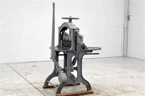 advance antique paper cutter boggs equipment