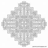 Coloring Pages Matrix Geometric Mandala Dover sketch template