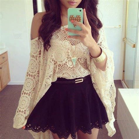 blouse crochet skirt black turquoise iphone phone cover jewels dress clothes lace bag