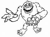 Abominable Snowman Rudolph sketch template