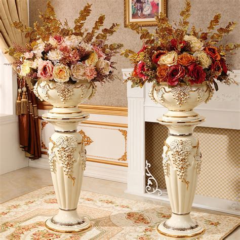 luxury european style living room floor vase decoration