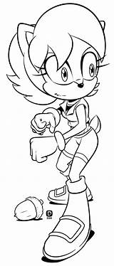 Sally Acorn Coloring Pages Deviantart Template sketch template