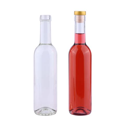 Clear Glass Red Wine Bottle Empty Wine Bottle With Cork