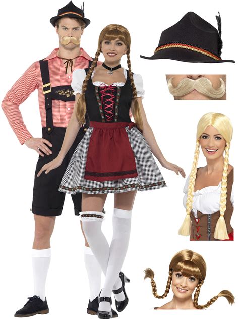 adults oktoberfest costume mens ladies bavarian fancy dress beer fest
