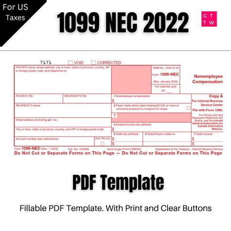 nec editable  fillable template   print  clear