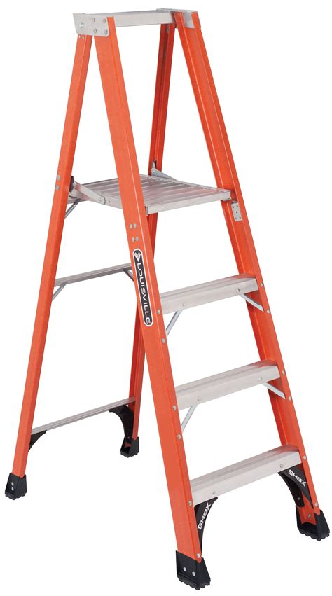 louisville ladder fphd  ft fiberglass platform step ladder type iaa  lbs load