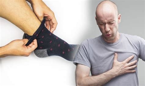 heart attack marks on the ankles after taking off socks could indicate