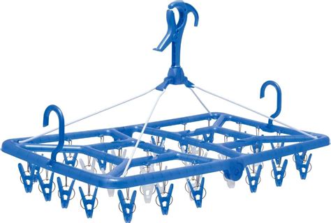 amazoncom ohe laundry clothes drying hanger blue  pinches  verandas blindfold square