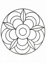 Mandala Fleur Mandalas Facile Coloriage Dementia Adults Gua Mándalas sketch template