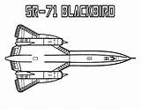 Blackbird Bomber Stealth Airplane Colornimbus sketch template