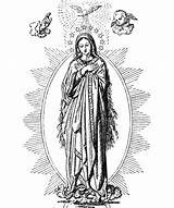 Conception Immaculate Coloring Pages Clipart Mary Feast Religious Mother Cramer Illustrations Clipground Choose Board Blessed Celebrate sketch template