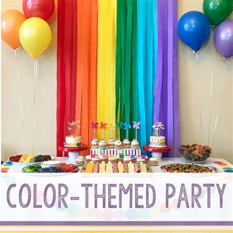 party color themed crafting cheerfully