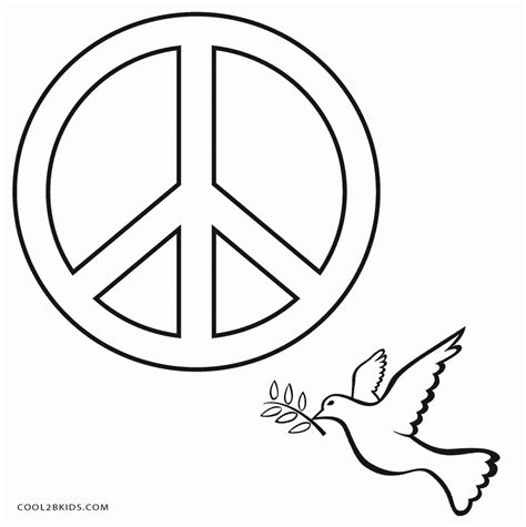 printable peace sign coloring pages