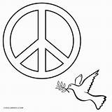 Peace Coloring Sign Pages Print Printable Cool2bkids Worksheets sketch template