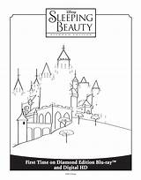 Castle Sleeping Beauty Coloring Pages Maleficent Dots Connect Disney Party Getcolorings Printable Choose Board sketch template