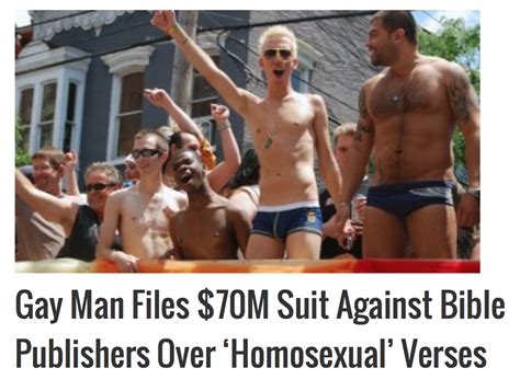 Gaynews Gay Man Files 70m Suit Against Bible Publishers