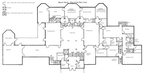 wayne manor main floor plan  geckobot  deviantart