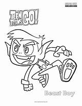 Titans Teen Go Coloring Cyborg Beast Boy Template Pages sketch template
